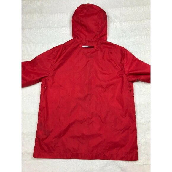 Vintage Tommy Girl Tommy Hilfiger Jeans Windbreaker Jacket Womens Large Red Flag - Picture 9 of 12